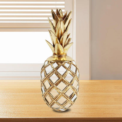 Gold Resin Pineapple 7.5 x7.5 x 20 cm